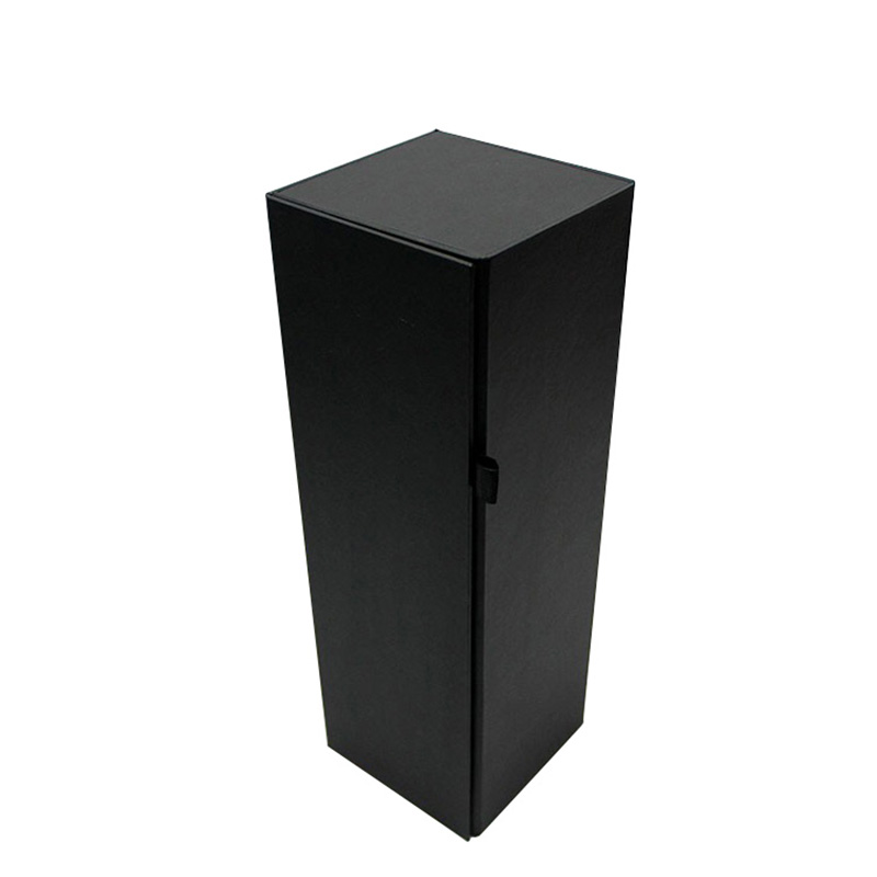 Luxury Black Foldable Magnet Paper Gift Bottle Wine Box