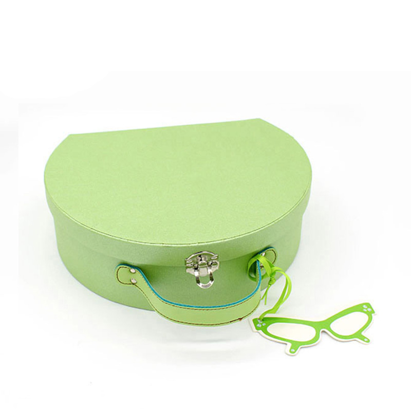 Recycled Green Paper Display Suitcase Cosmetic Gift Packaging Box
