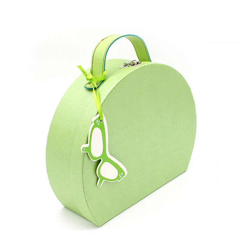 Recycled Green Paper Display Suitcase Cosmetic Gift Packaging Box