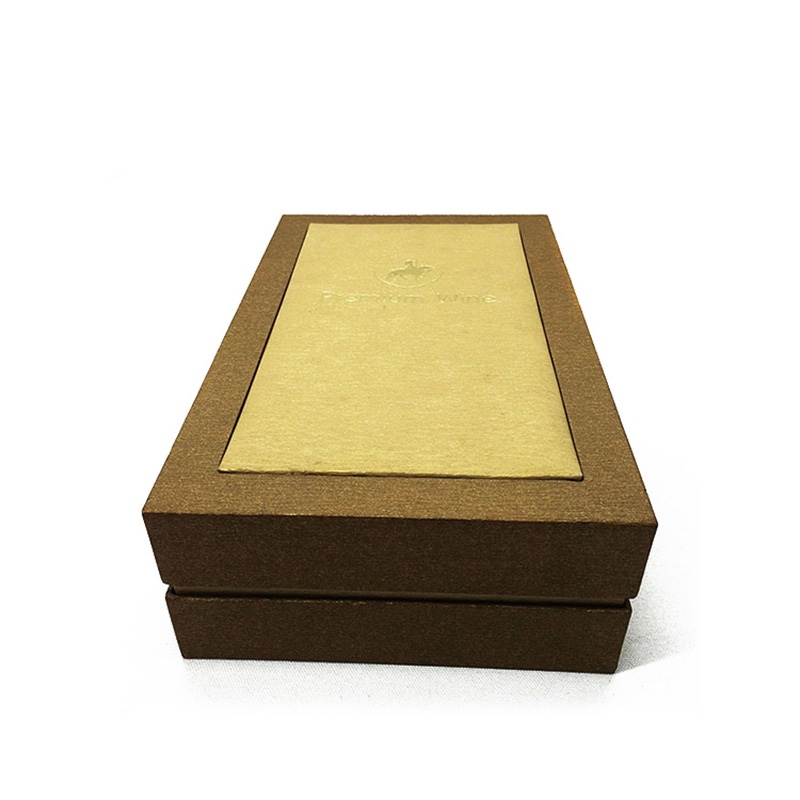 Luxury Satin Black Paper Packaging For Wine Bottle Box