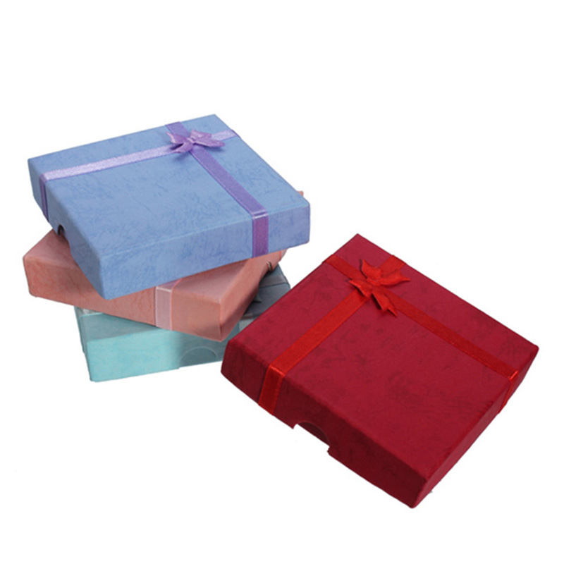 Luxury Custom With Logo Ribbon Satin Paper Jewellery Boxes