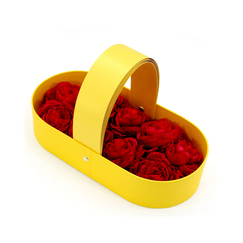 New Design Valentine's Day Personalized Oval Flower Basket Box