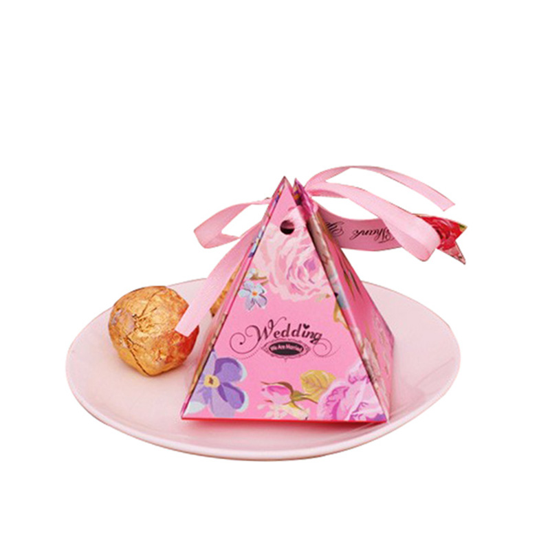 Luxury Fancy Paper Gift Pyramid Bonbon Chocolate Packaging Boxes