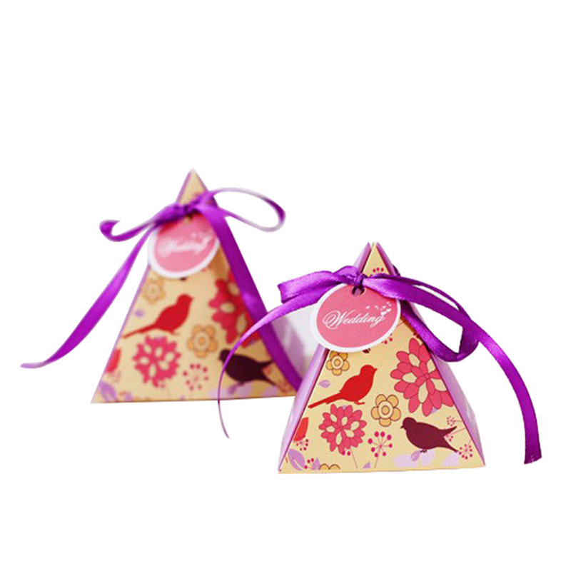 Luxury Fancy Paper Gift Pyramid Bonbon Chocolate Packaging Boxes