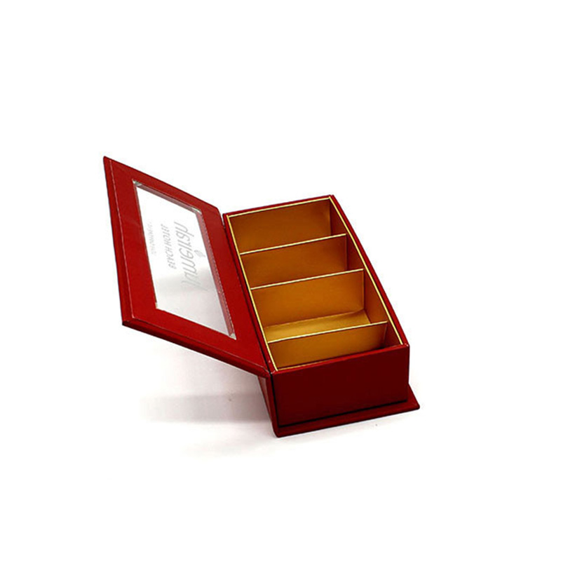Attractive 4 Pieces Dividers Empty Window Red Chocolate Box