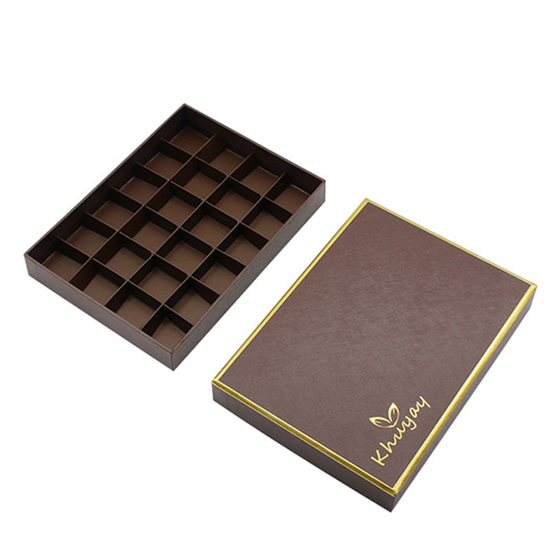 Brown Fancy Paper Compartment Chocolate Gift Packaging Box