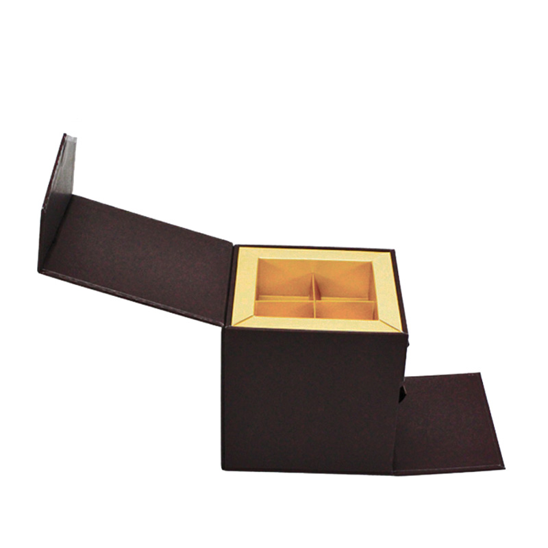Custom Drawer Wedding Gold Stamping 2 Layer Padded Chocolate Box