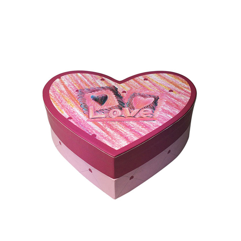 Luxury Red Biodegradable Heart Box Chocolate Packaging Box