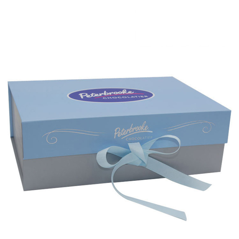Empty Magnet Ribbon Bows For Foldable Chocolate Gift Box