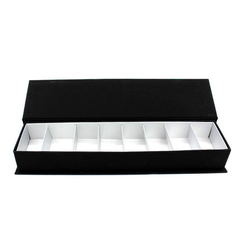 Luxury With Dividers Black Rectangle Chocolate Packaging Box