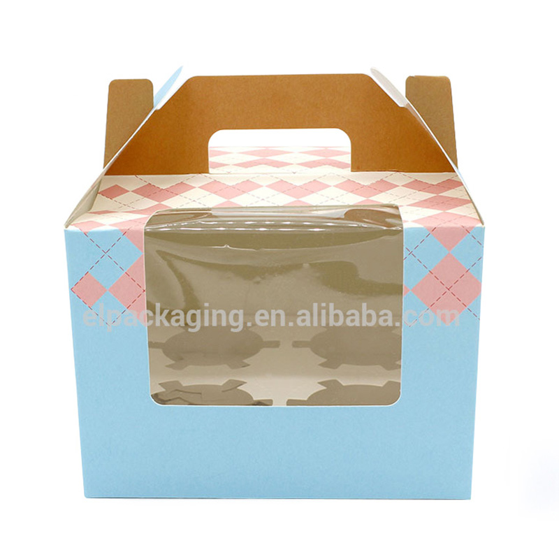 Wholesale Folding Foldable Big Birthday Cake Box Window Handle