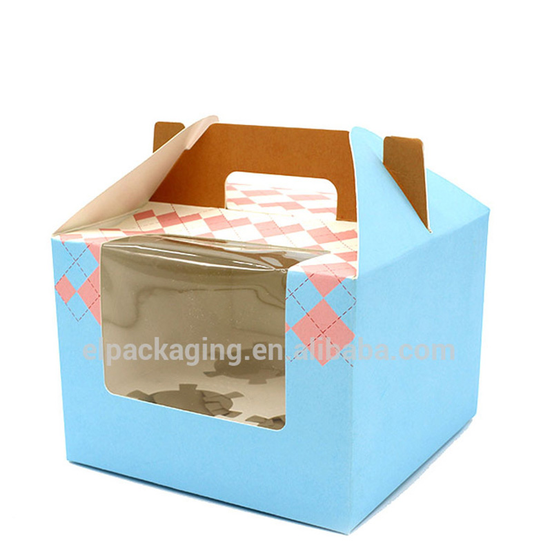 Wholesale Folding Foldable Big Birthday Cake Box Window Handle