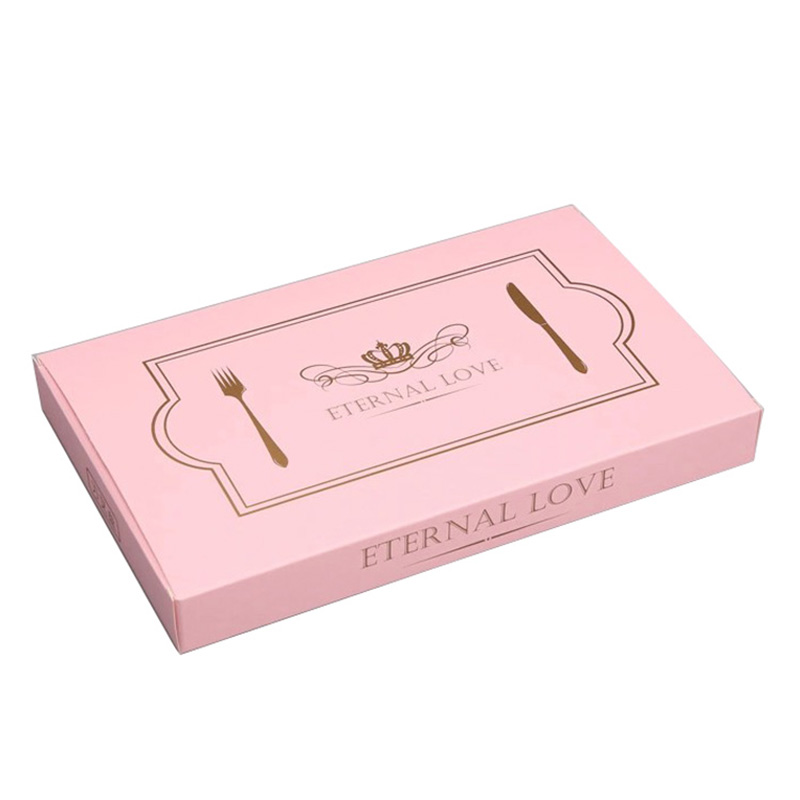 Handmade Custom Gift Food Greade Pink With Ribbon Cake Packaging Box