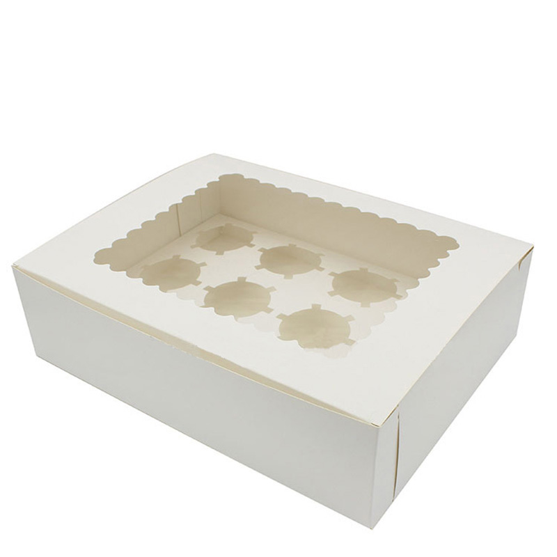 White Paper White Window Cup Cookie Cake Packaging Box