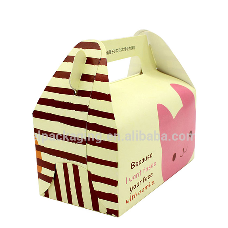Wholesale Tall Paper Gift Cartoon Mousse Cake Takeaway Box
