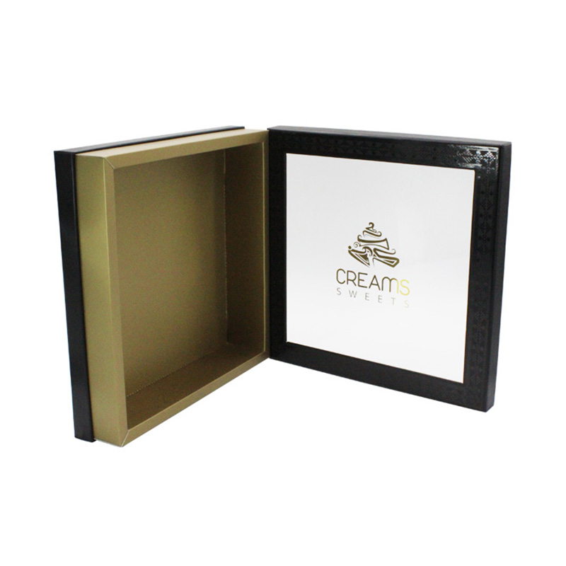 Luxury Antique Black With Window Paper Gift Cake Window Box