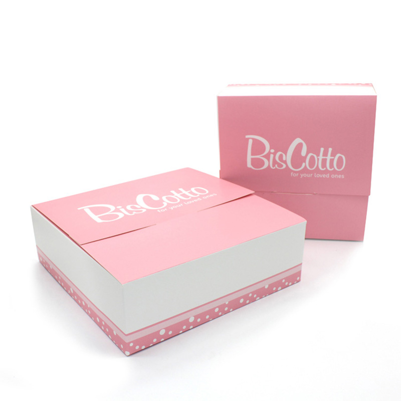 Wedding Rectangle Plain Folding Pink Cake Transport Box