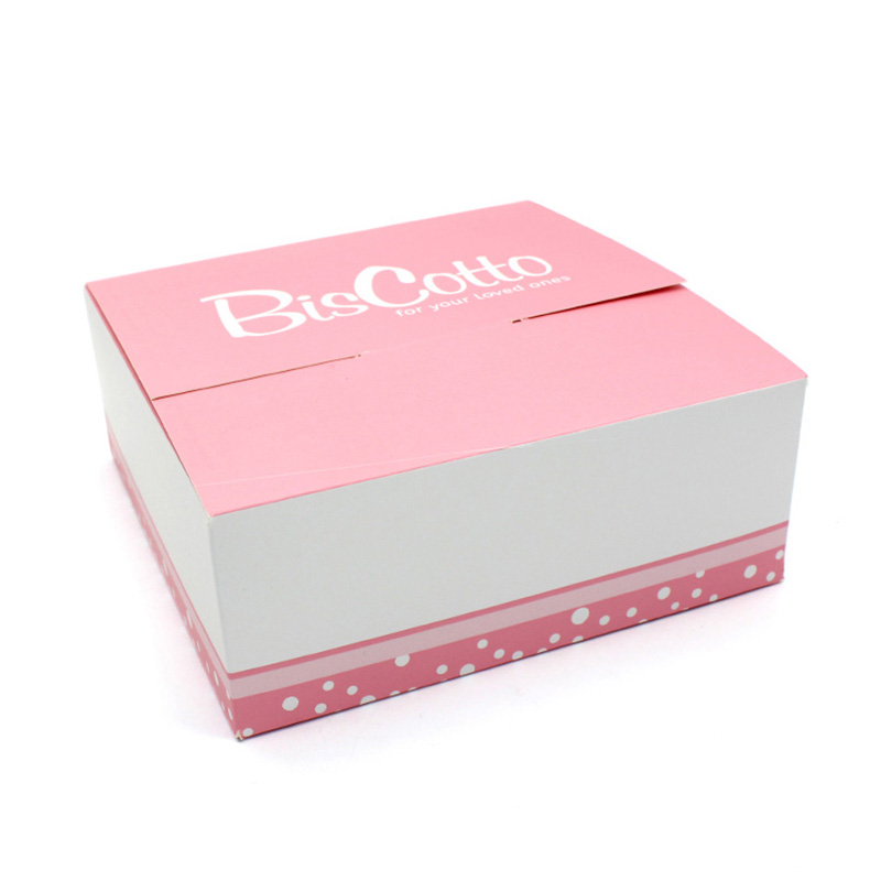 Wedding Rectangle Plain Folding Pink Cake Transport Box