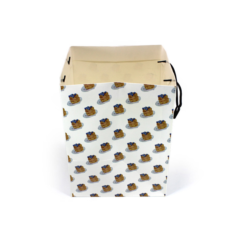 With Portable Rope Reusable Paper Bag For Bakery Cake Box