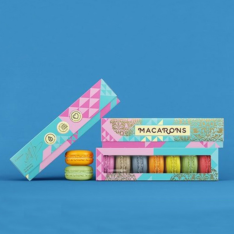 Custom Printed Rigid Paper Macaron Packaging Boxes