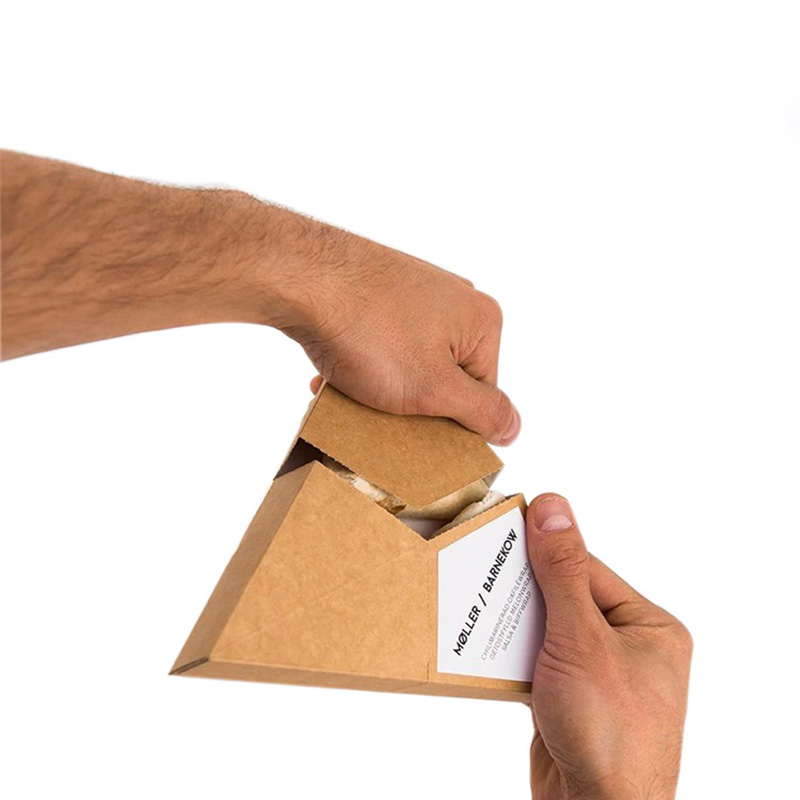 Disposable Eco Friendly Triangle Cheap Kraft Paper Box