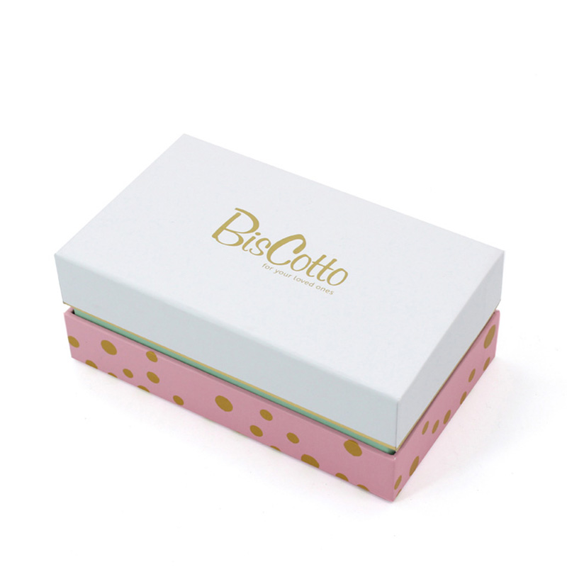 Wholesale Rectangle Pink Storage Biscotto Cookie Packaging Box