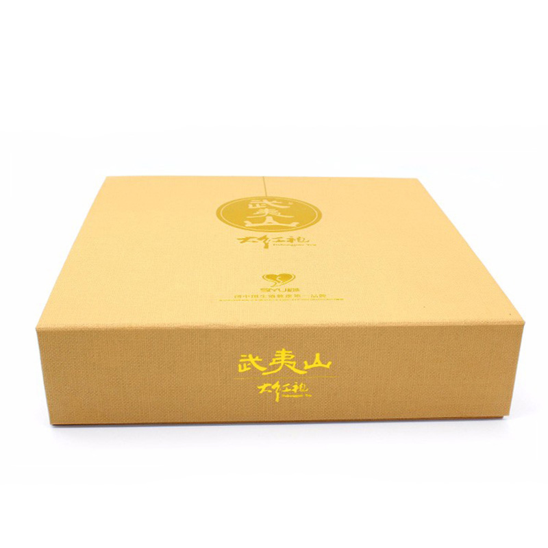 Custom Design Golden Fancy Paper Tea Gift Packaging Box
