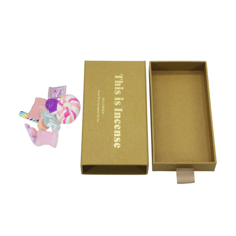 Golden Paper Drawer Sliding Mini Baby Shower Gift Candy Box