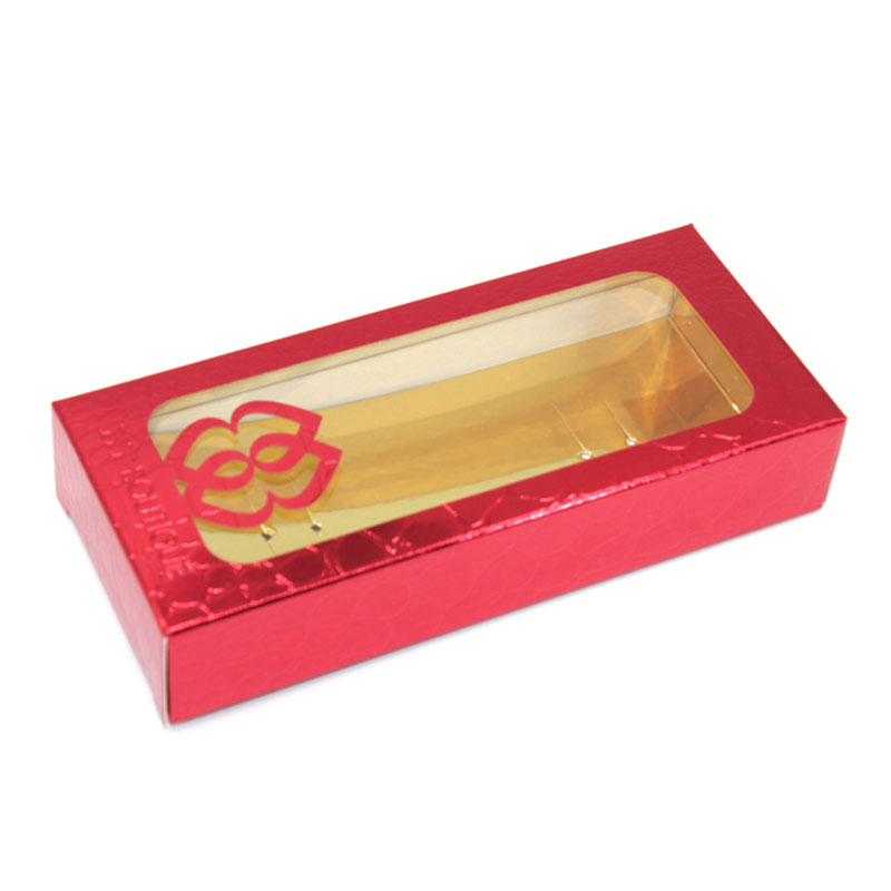 With Window Folding Festive Red Paper Food Packaging Box