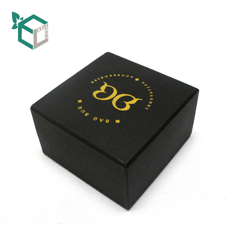 Best Selling Black Cardboard Drawer Box With Gold Stamping Logo For Bracelet
