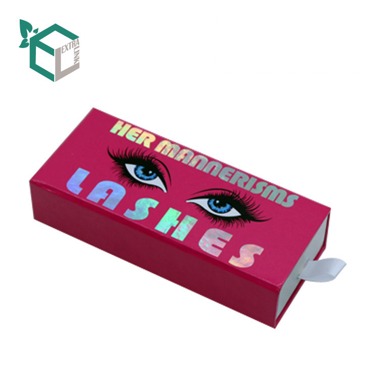 Private Label Eyelash Packaging Beautiful Eyelashes Customized Drawer Gift Box