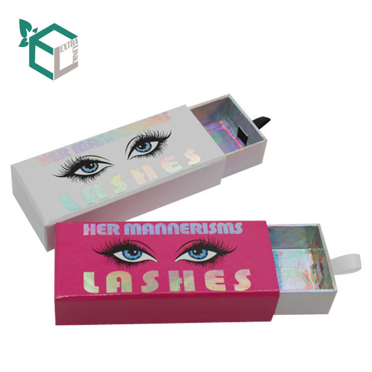 Private Label Eyelash Packaging Beautiful Eyelashes Customized Drawer Gift Box