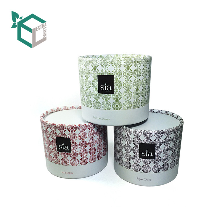 Beautiful Custom Design Size Cylinder Candle Box Packaging