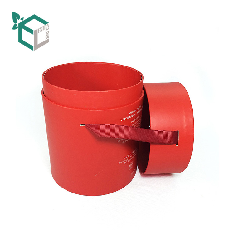 CMYK Printing Round Custom Candle Gift Box With Ribbon