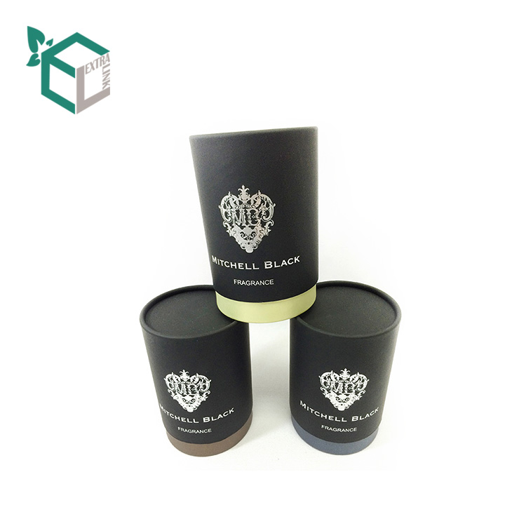 Luxury Black Rigid Round Paper Unique Candle Box Packaging
