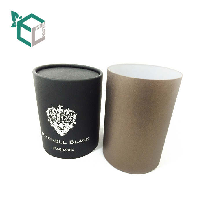 Luxury Black Rigid Round Paper Unique Candle Box Packaging