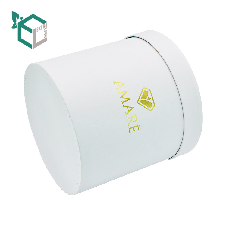 Round Shape White Paper Packaging Custom Candle Box