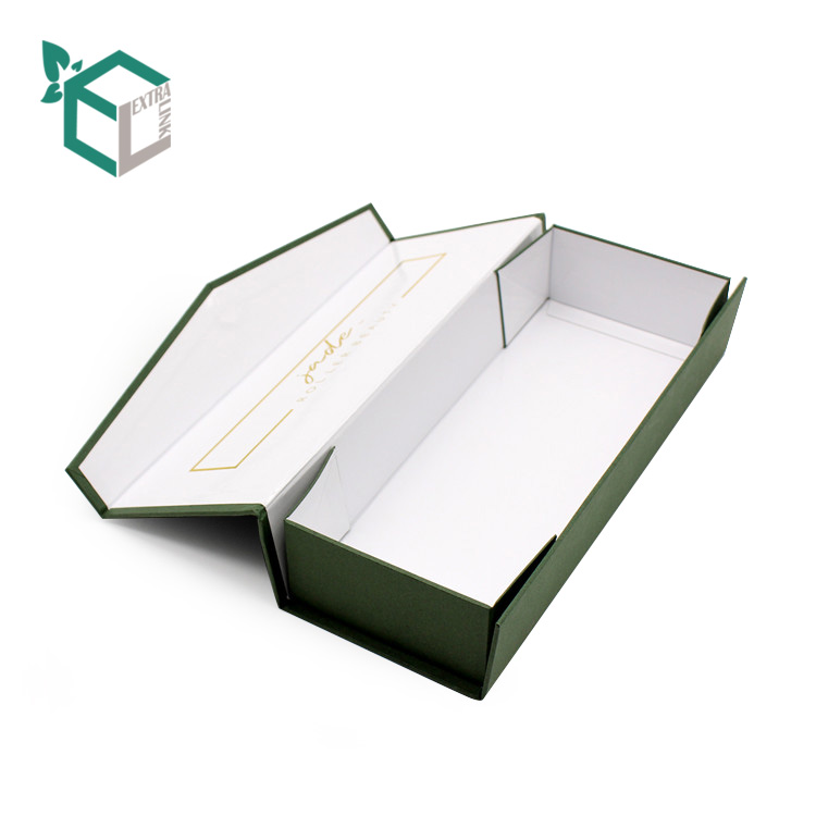 Magnetic Gift Single Bottle Glass Foldable Wine Box For Beverages Packaging