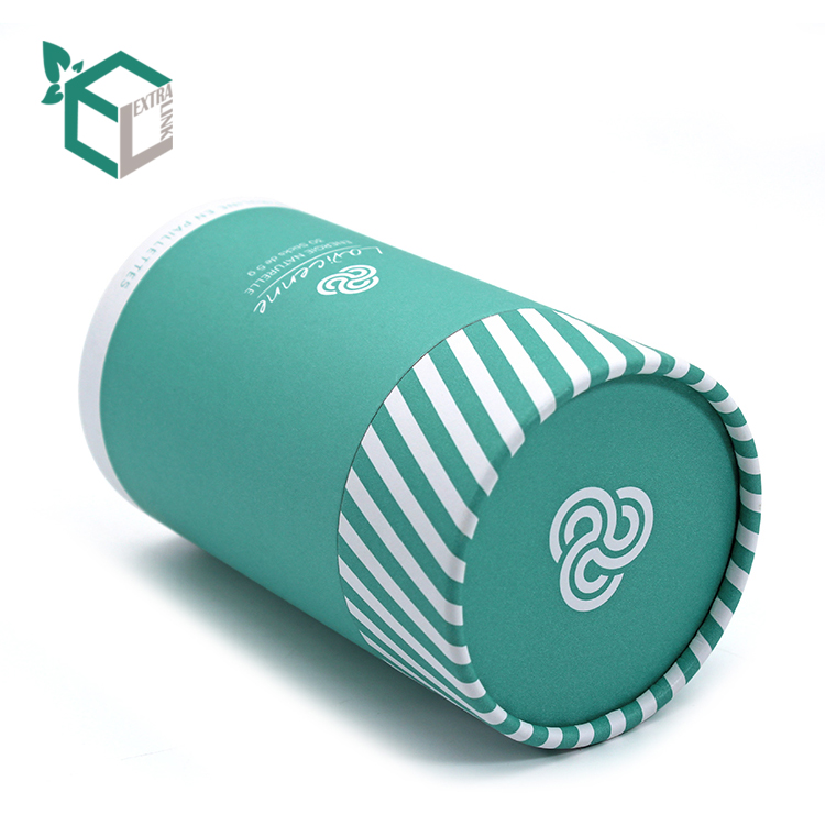 Custom Good Quality Green Pantone Color Printing Round Box