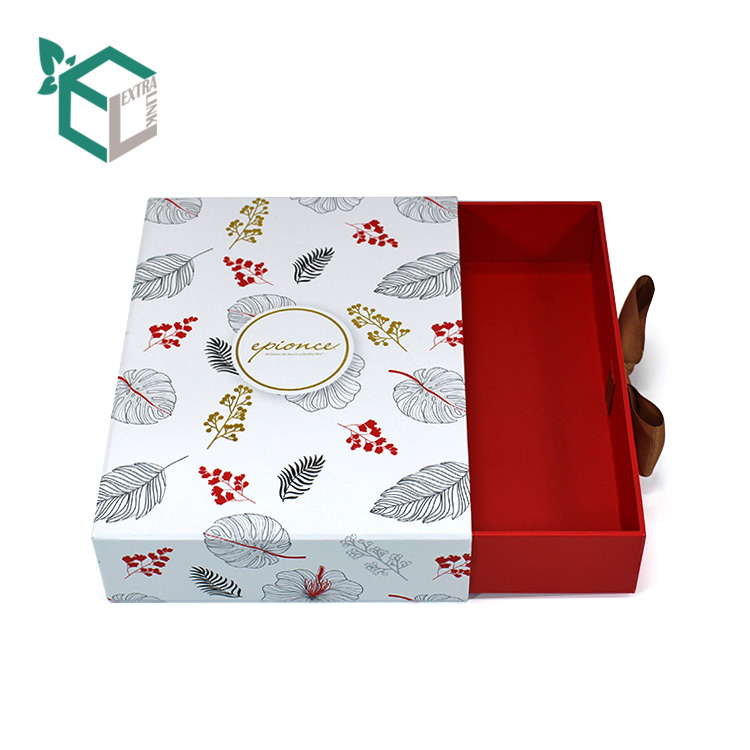 Unique Design Gift Packaging Paper Drawer Box Underwear With Bow-tie