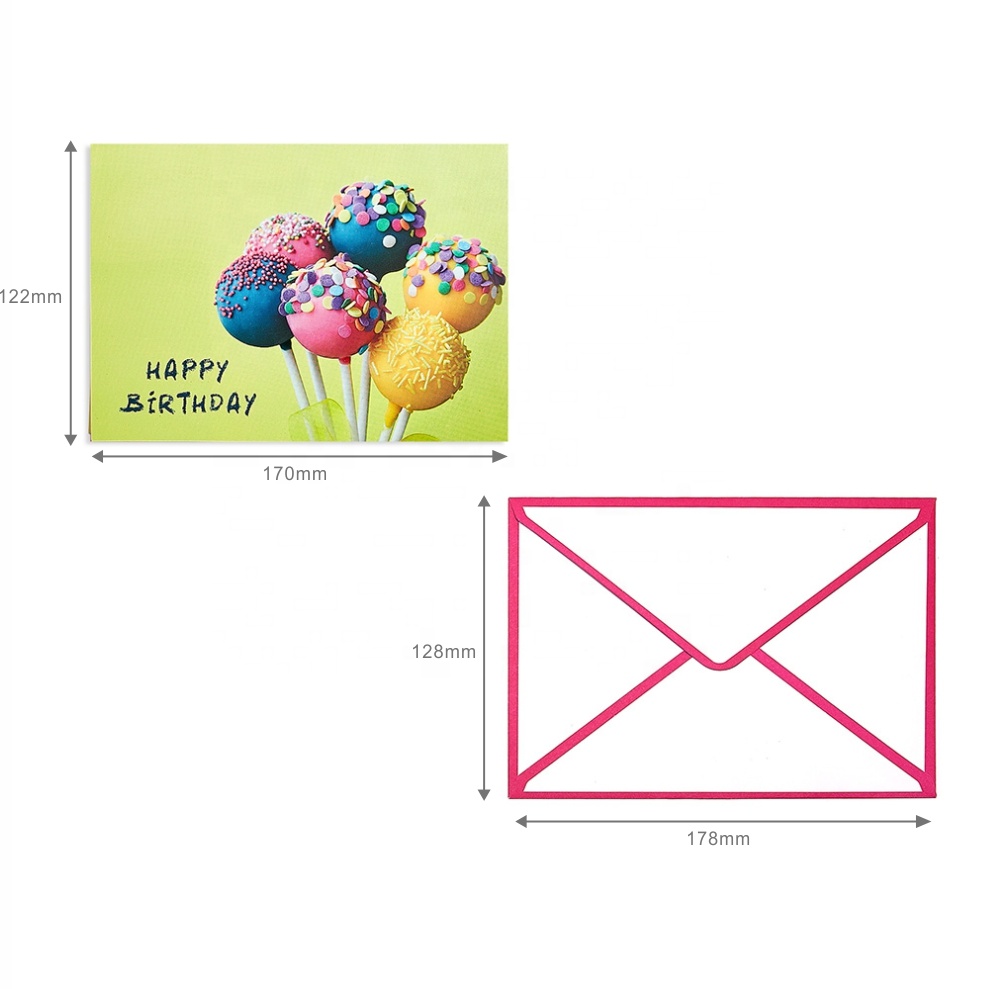 Customized Printing Special Design Happy Birthday Greeting Cards