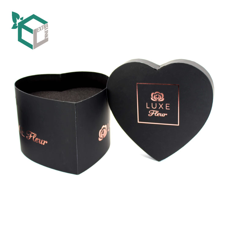 Custom Printing Flower Delivery Packaging With Heart Shape