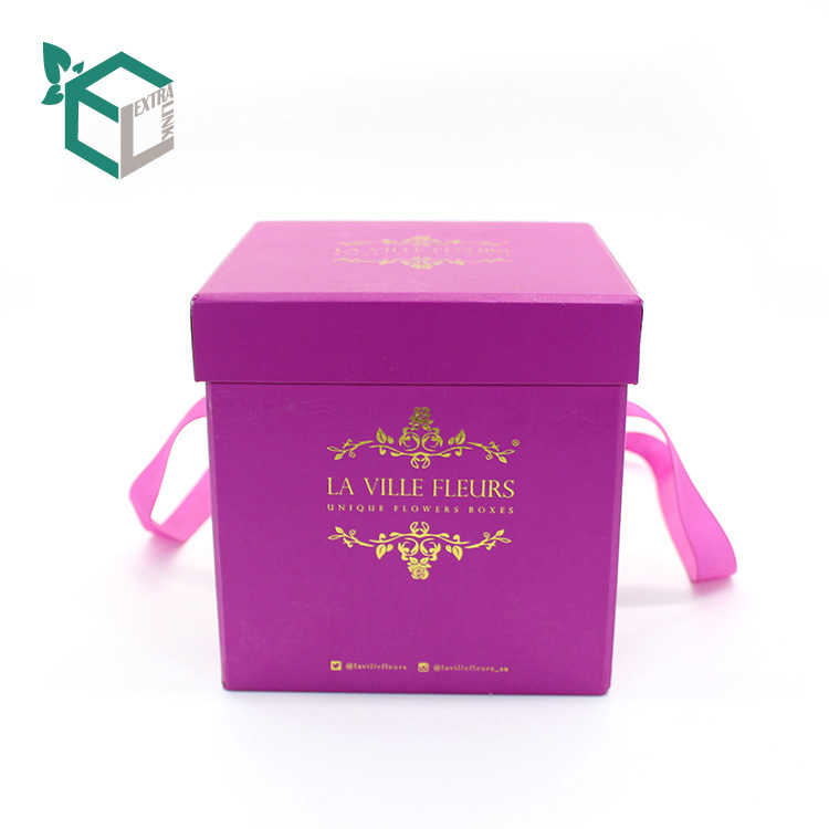Factory Wholesale Red Velvet Flower Box For Wrapping Gift