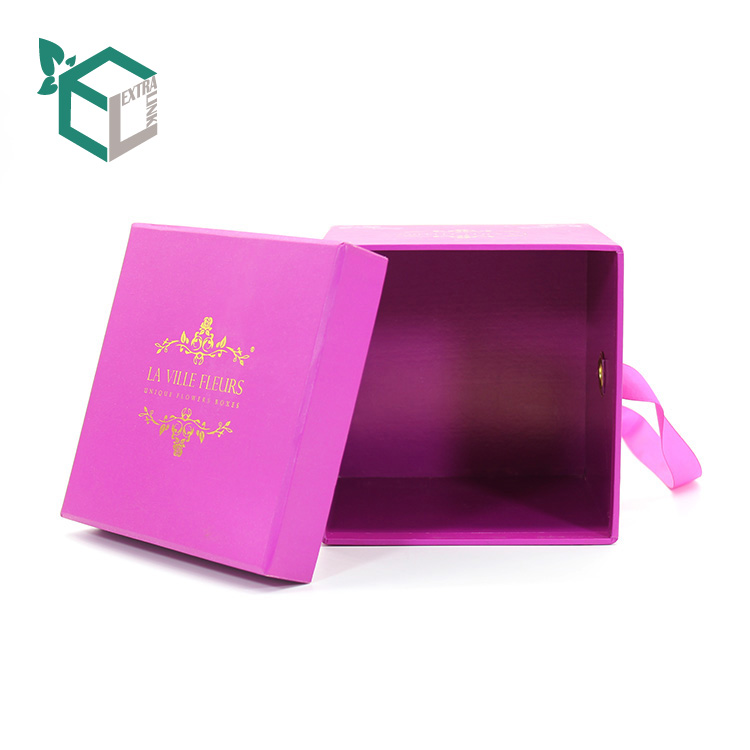 Factory Wholesale Red Velvet Flower Box For Wrapping Gift