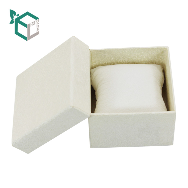 White Paper Custom Fancy Jewellery Box With Small Pillow