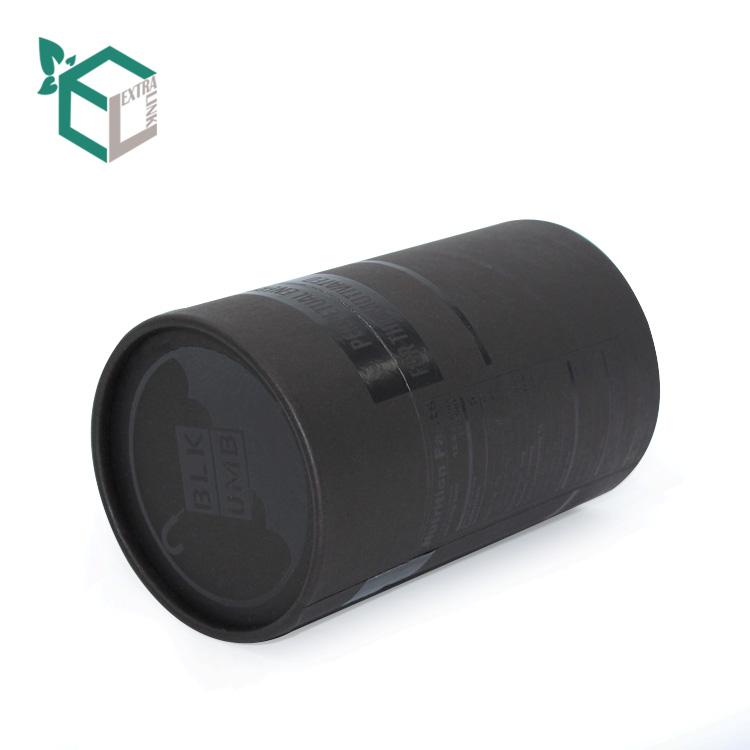 Custom Design Black Paper Tube with UV Logo