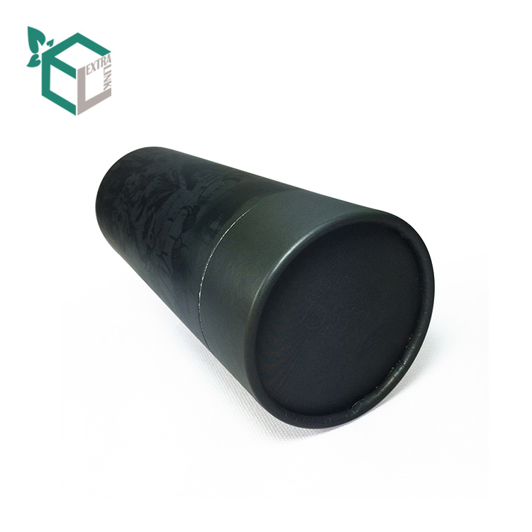 Custom Recycle Glossy Black Printing Packaging Cylinder Paper Tube