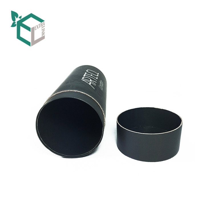 Custom Recycle Glossy Black Printing Packaging Cylinder Paper Tube