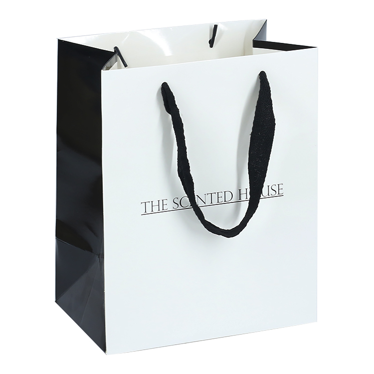 Customized Classic Print LOGO Shopping Paper Bag For Storage Clothes