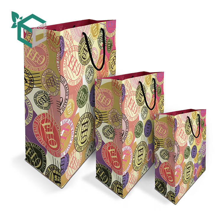 Unique Design Art Paper Packaging Rectangle Shopping Paper Bag